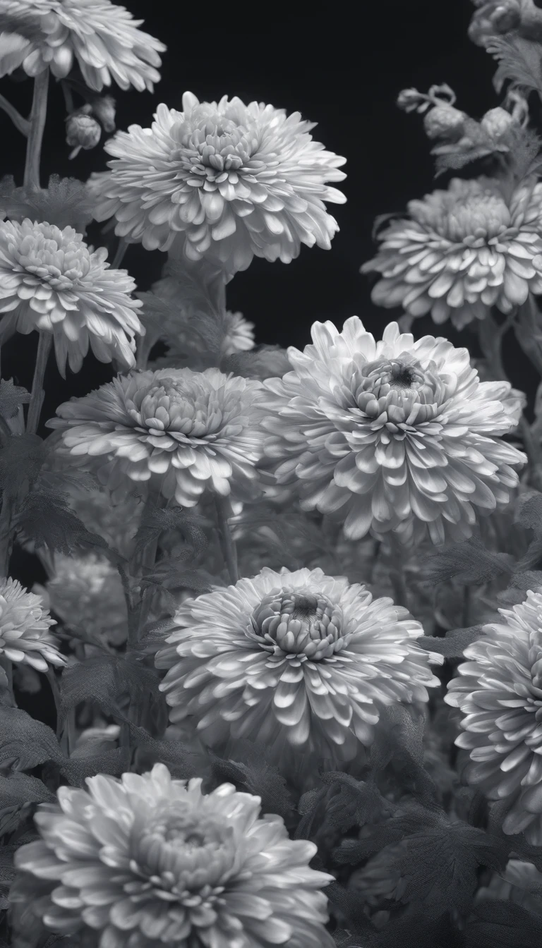 China-style,chrysanthemums,Moon Night,中景 the scene is,Full body like, highly detailed surreal vfx,oc rendered,Shot with 70 mm - AR 16:9 --q 2 --s 1000
