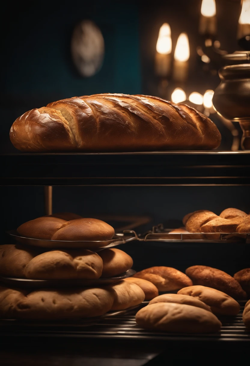 foto produtos comercial, bread in oven on a luxurious black table with ornate details , cartaz para, catalgo de paes de uma padaria luxuosa , elegante, Booth lighting, atraente, cores fotorrealistas, Ultra HD | || photorealistic, ultra detalied , colors details dramatic calma, vibrant, brigh
monocgomatic colorful, 4k 50mm, cinemactic, Megapixel cinematic lighting,antialiasing, SFX, VFX, .cgi, RTX, SSAO, FKAA, TXAA, HDR, 8k,2x qualidade hd