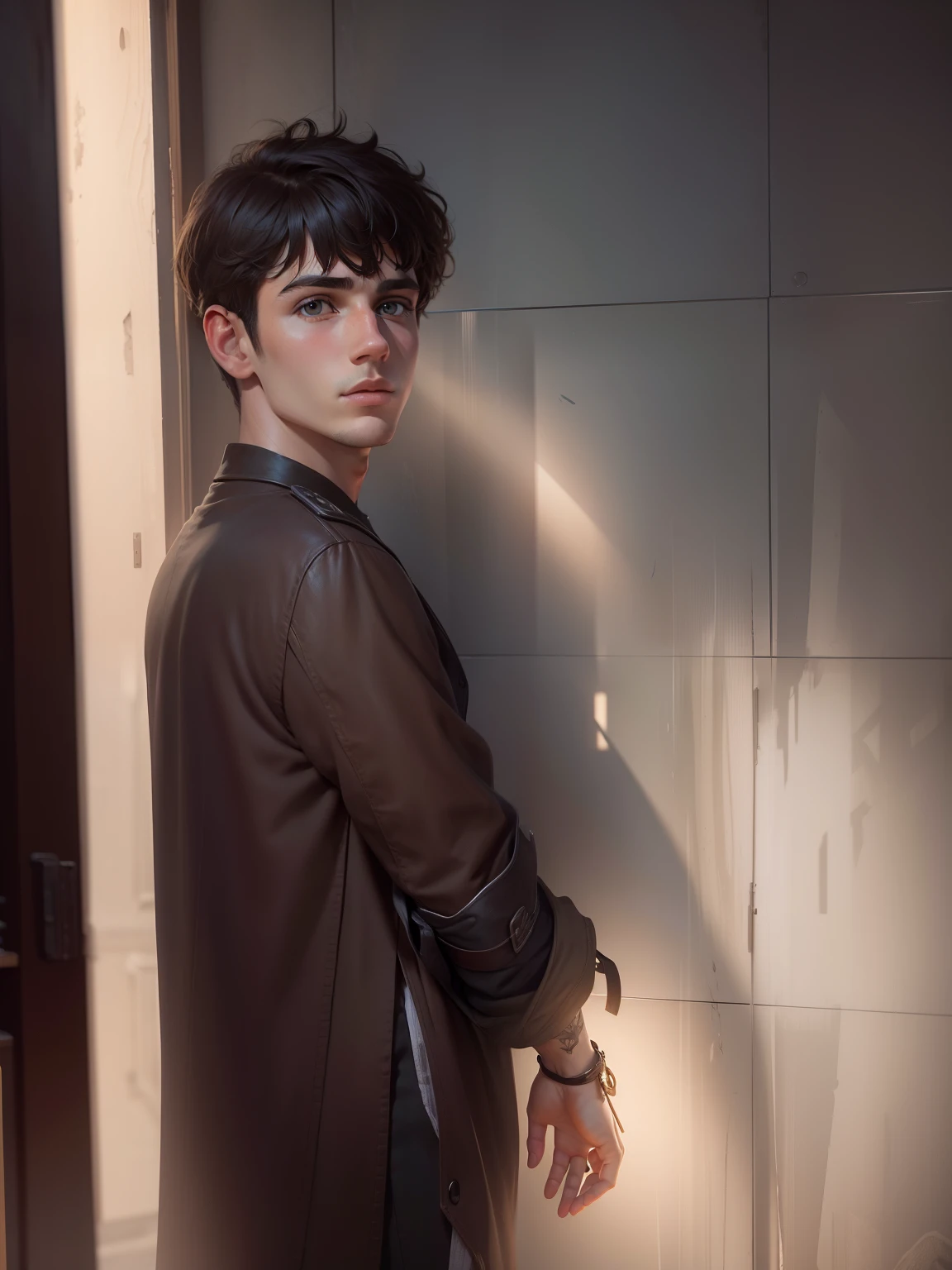 Change background museum cute boy, realistic face, 4K, ultra realistic,