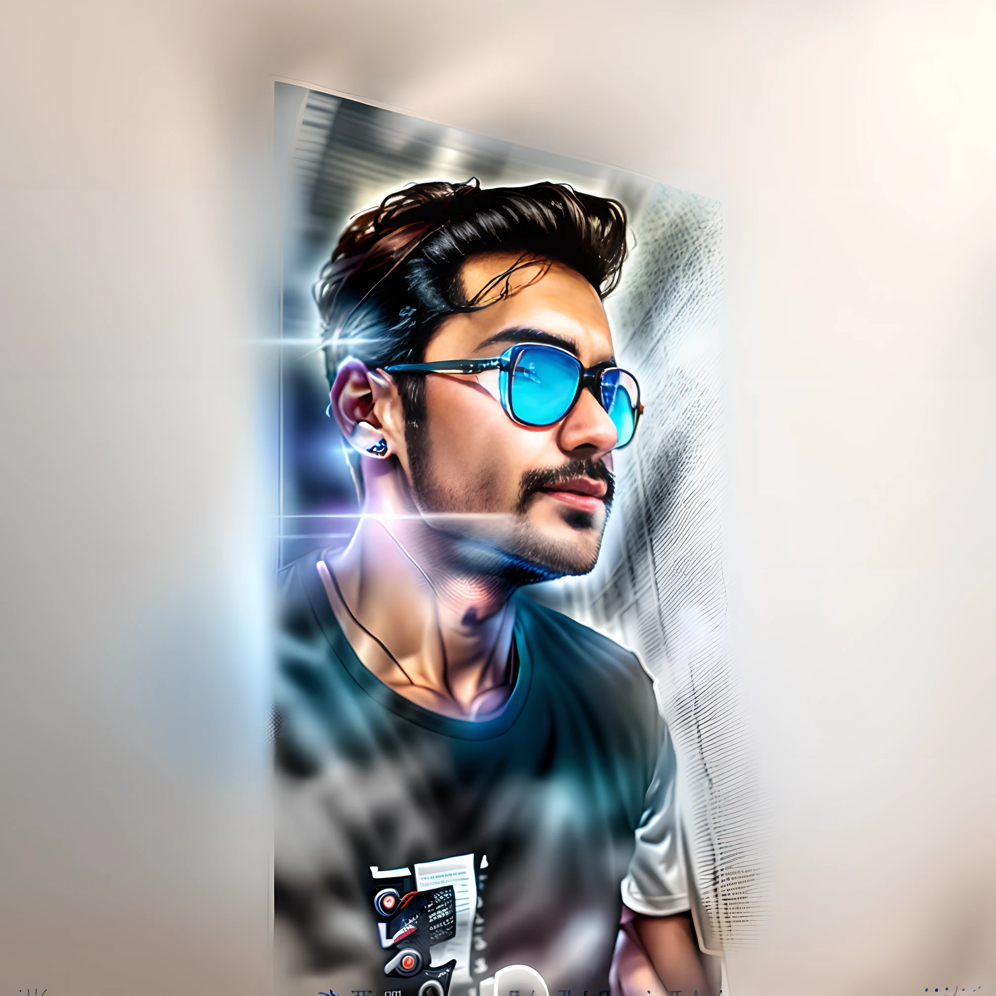 there is a man with sunglasses and a mustache wearing a white shirt, portait photo profile picture, facebook profile picture, with accurate face, with sunglass, jayison devadas style, ayan nag, photograpgy, with lovely look, mohamed chahin style, jayison devadas, front profile!!!!, potrait, there is a man wearing sunglasses sitting in front of a bus, inspired by Bikash Bhattacharjee, jayison devadas style, with accurate face, assamese aesthetic, facebook post, jayison devadas, facebook profile picture, inspired by Saurabh Jethani, with a cool pose, candid picture, riyahd cassiem,Best quality, 1024k, 1024k, perfect body, ultra detailed face, , detailed eyes handsome boy, realistic face, ultra realistic,