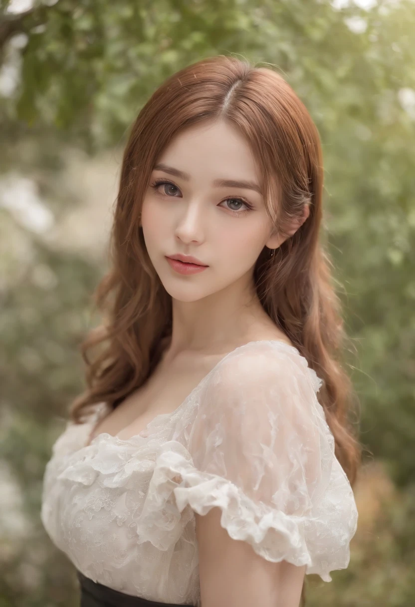 a 18 years beautiful girl, Big eyes, Large breasts, Petite and slim, 8K, Top quality, (Very detailed head: 1.0), (Very detailed face: 1.0), (Very detailed hair: 1.0), Maid clothes, Very detailed official artwork, Anime moe art style, clean and meticulous anime art, Smile, Golden hair, Smooth long hair