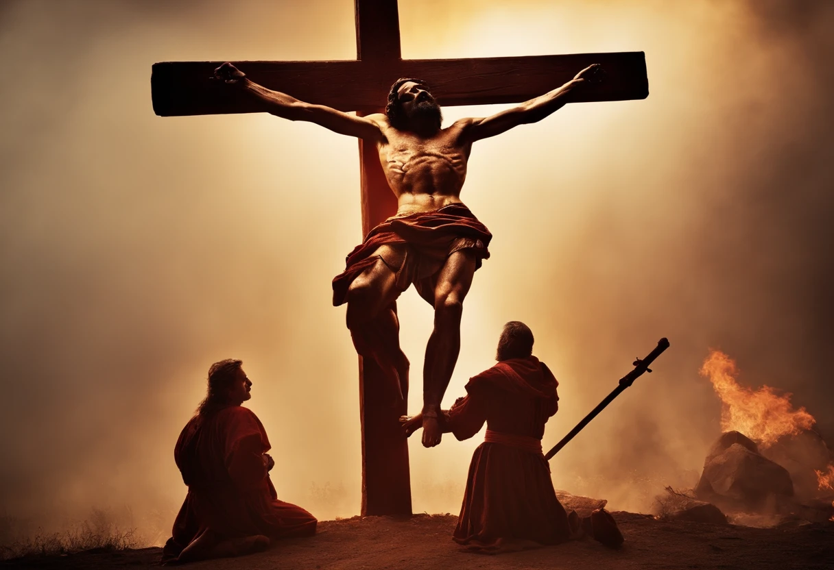 Three English men were crucified and set on fire in 1553.