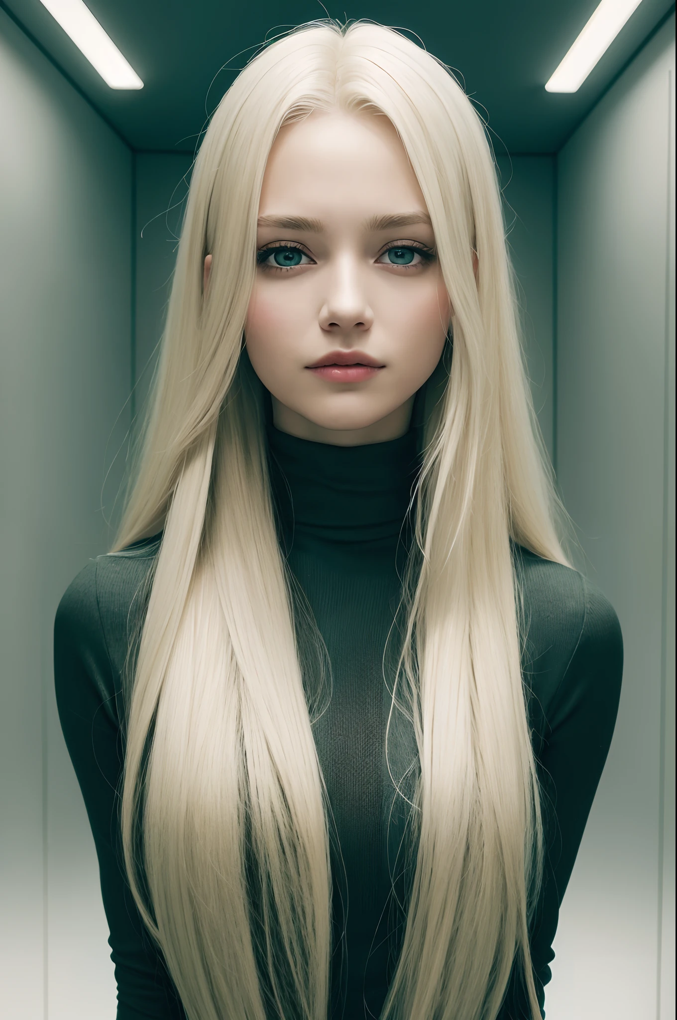 1girls, Sternenauge, flush, Perfekte Ausleuchtung, blondes haar, green eyes, 16k, Seitenbeleuchtung, ultra detailliertes Gesicht, 4k, Pony, Strahlende Haut, Einfacher Hintergrund, dunkler Hintergrund,