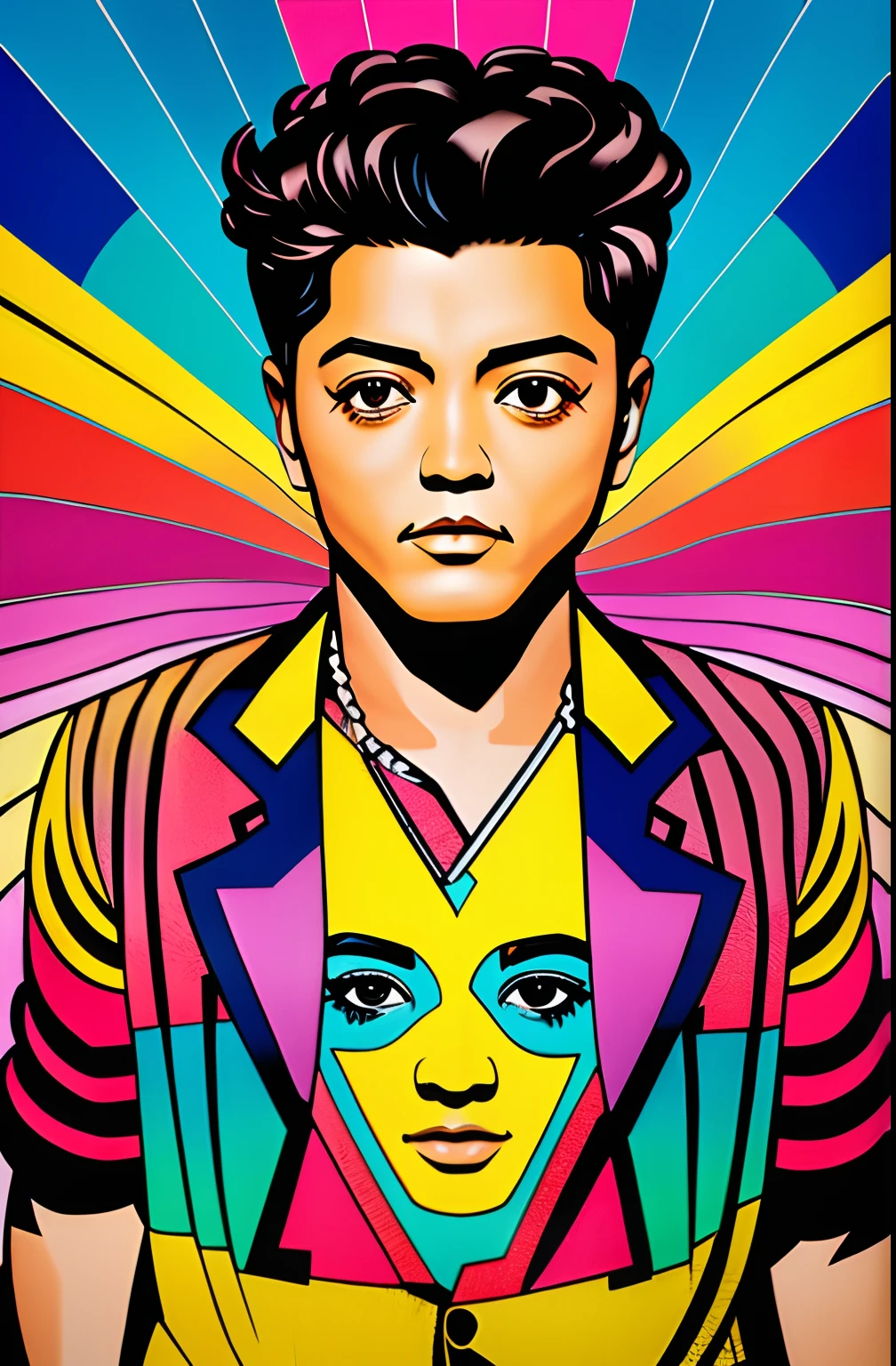 (Bruno MARS),  Eduardo Kobra ,Romero Brito,The Filling Twins ,multidimensional geometric wall PORTRAIT, arte, Chibi,
Yang08k, lindo, Colouring,
Primary works, qualidade superior, melhor qualidade, Arte Oficial, Beautiful and Aesthetic, 512k