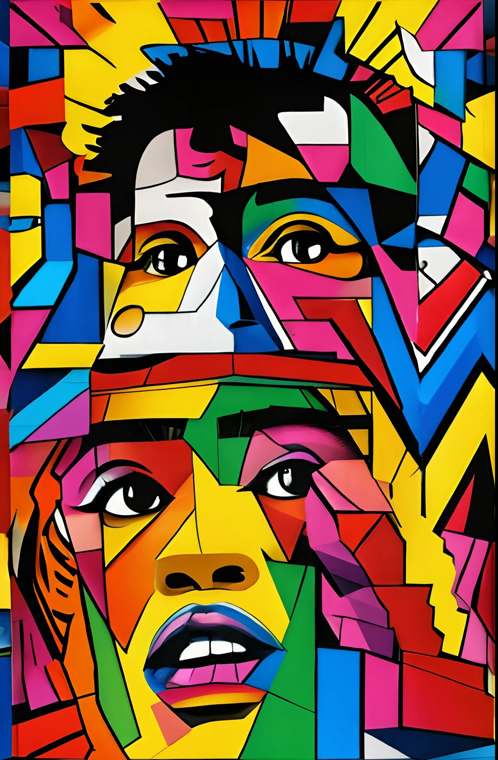 (Bruno MARS),  Eduardo Kobra ,Romero Brito,The Filling Twins ,multidimensional geometric wall PORTRAIT, arte, Chibi,
Yang08k, lindo, Colouring,
Primary works, qualidade superior, melhor qualidade, Arte Oficial, Beautiful and Aesthetic, 64k