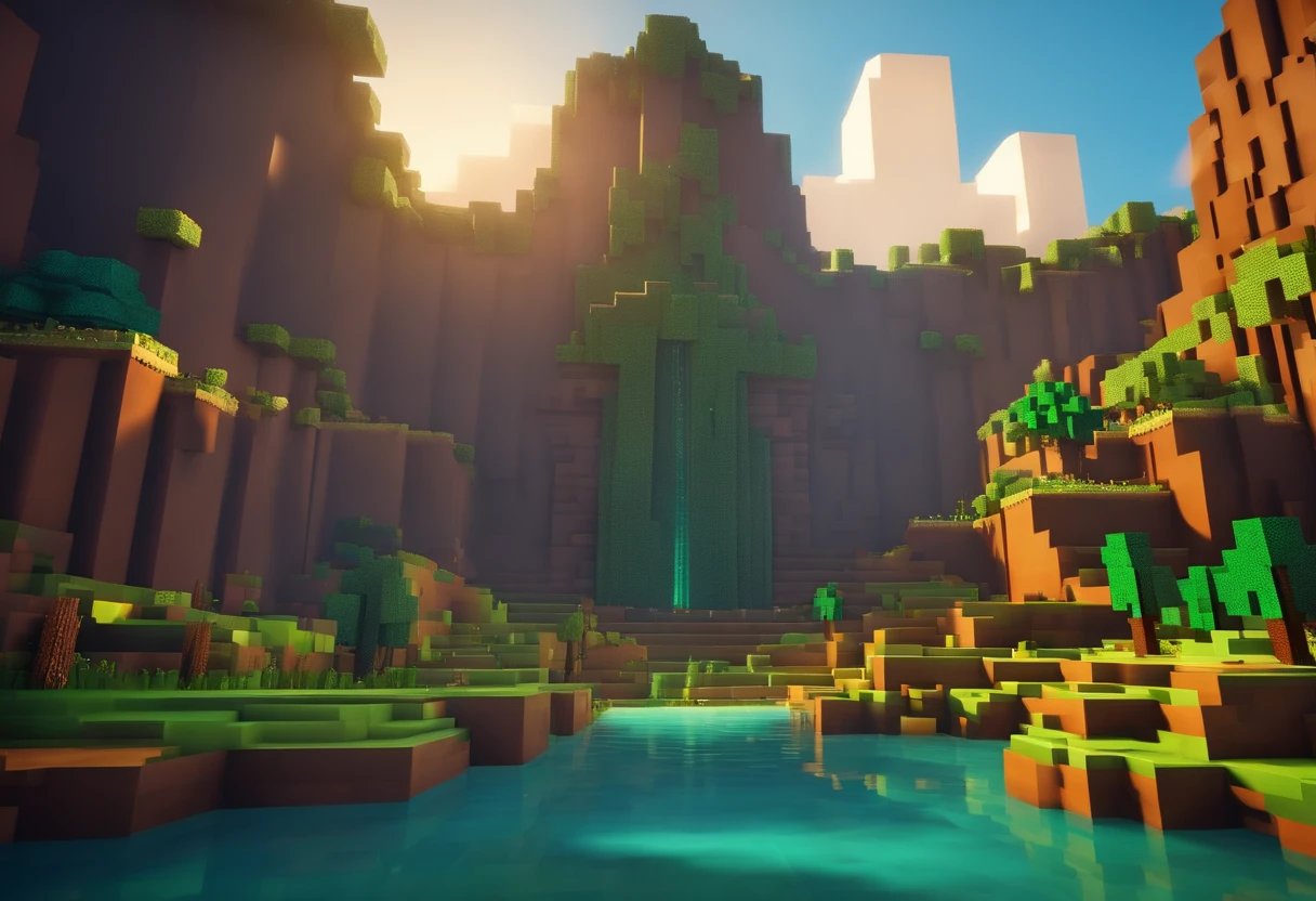 minecraft 3d arte mega steve