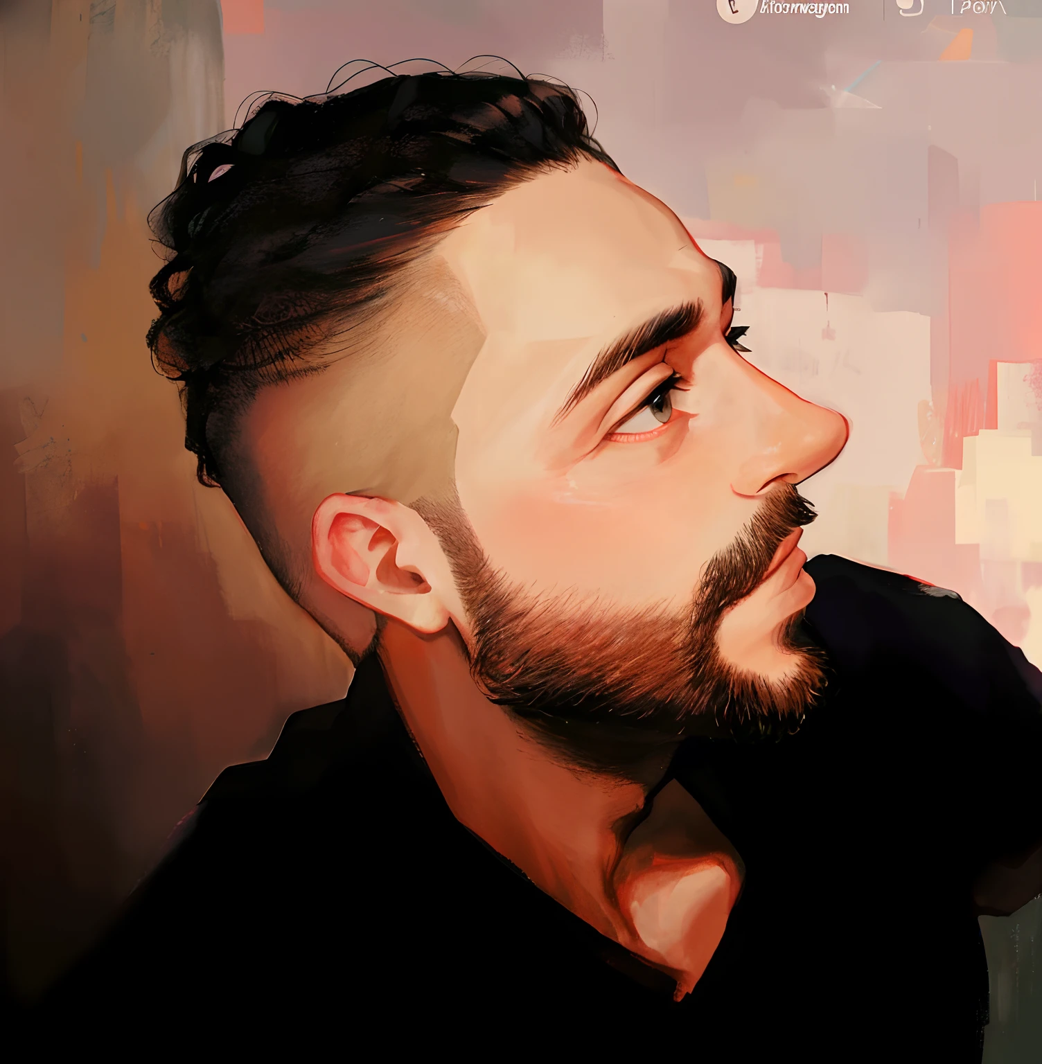there is a man with a beard and a black shirt holding a cell phone, headshot profile picture, profile pic, instagram post, profile image, reddit post, portait photo profile picture, looking from side, facebook post, high quality portrait, enes dirig, aykut aydogdu, profile portrait, hicham habchi, ahmad merheb