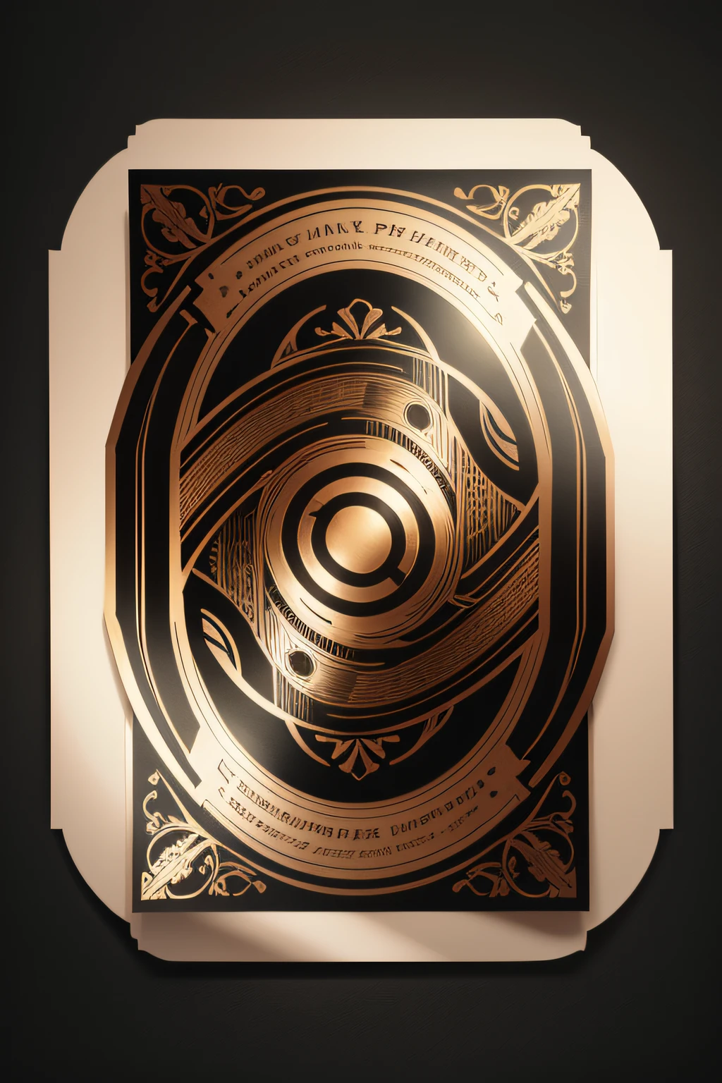 Metallic fugurative art card