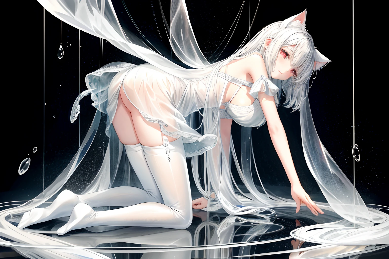 1girl in, faces, short detailed hair, Mohamoga hair, brunette color hair, fox ear, Black bra, 3 D background,Transparent pantyhose、Full body transparent pantyhose、dampness、Glossy、sheer、Cat's ears、Female dog、Leaked、Slaves、Slave collar、dampness、Transparent pantyhose、Full body transparent pantyhose、dampness、Glossy、sheer、Cat's ears、Female dog、Leaked、Slaves、Slave collar、dampness、Saliva comes out of the mouth、gel、masutepiece,High quality,1 girl,full bodyesbian,standing,standing,silver-white long hair,extra detailed face,Smile,Simple background,the wallpaper,Clear wet pantyhose,Soaked white pantyhose,Full body pantyhose,Wet whole body,Sheer clothes、Transparent pantyhose、Big ears for cats、Transparent bra、Transparent clothing、Transparent and wet clothes、dampness、Embarrassed blush、Mohamoga hair、drools、Clothes wet with tears、wet and see-through、clear liquid、Colossal tits、Transparent bra、Transparent live slime in clothing、Thick, Clear mucus overflows from inside the clothes、Transparent pantyhose、Full body transparent pantyhose、dampness、Glossy、sheer、Perspective and wetting、Clear gel instillation、{{{{{{Torn}}}}}}、A large amount of clear gel spills、Viscous transparent gel、{{{{{Very swollen pantyhose,There is a large amount of clear gel on the clothes}}}}}、{{{A large amount of clear gel leaks}}}、{{{wet and see-through}}}、Black full body lightweight pantyhose、Wet、Skin is visible、There is a large amount of clear gel on the clothes,、Transparent viscous transparent gel spills from the inside of the garment、Clear gel accumulates on clothing、A large amount of clear yogurt accumulates in the clothes,,,,,,,,,,,,,,,,,,,,,,,,,,,,,,,,,,,,,,,,,,,,,,,,,,,,,,,,,,,,,,,,,,,,,,,,,,,,,,,,,,,,,,,,,,,,,,,,,,,,,,,,,,,,,,,,,,,,,,,,,,,,,,,,,,,,,,,,,,,,、Clear yogurt and black pantyhose、Clear gel grown in pantyhose、{{{Torn}}}、{{{{{The clear gel spills from the torn area}}}}}、Large amounts of transparent liquid、Plenty of clear splash yogurt、Viscous and shiny white viscous transparent liquid、{{Viscous transp