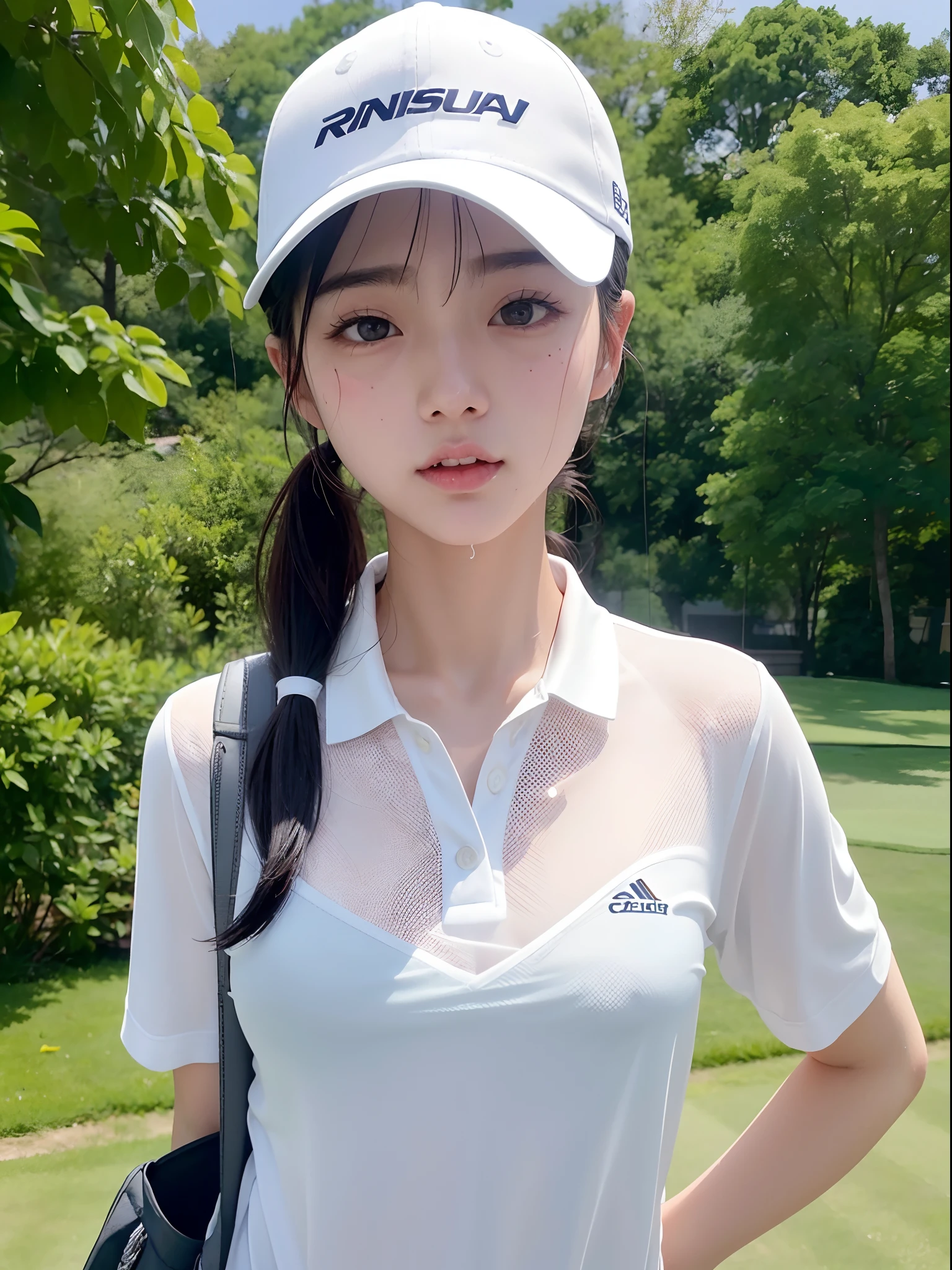 Masterpiece、Realistic、(Japanese women 2 people)、physical education,White polo shirt、Navy blue bloomers、Biting、yuri,Small breasts、Small Ass、19 years old、Young Face