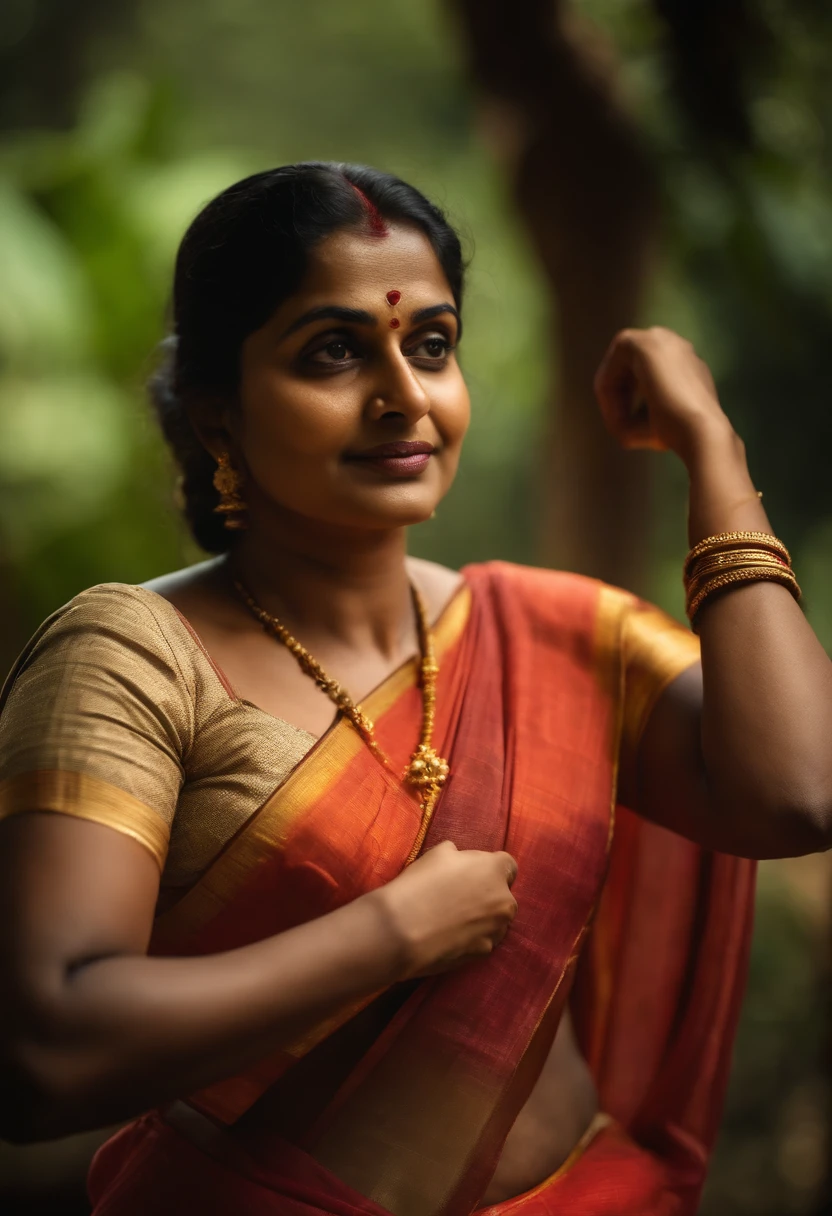 Kerala auntyin saree showing cleavage