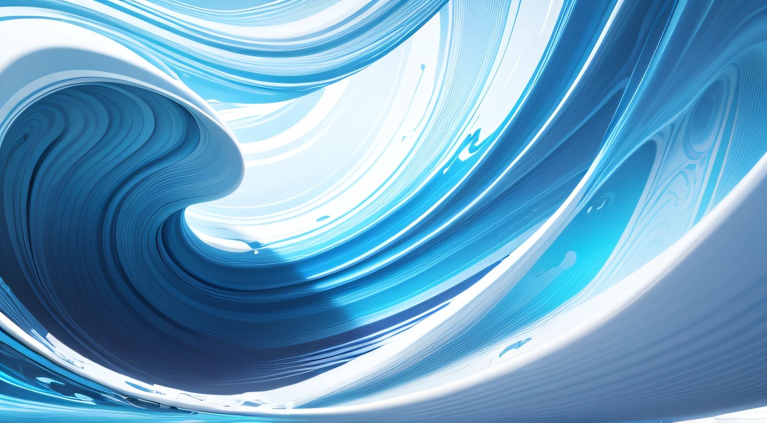 UX background of abstract wavy with only bright blue and white