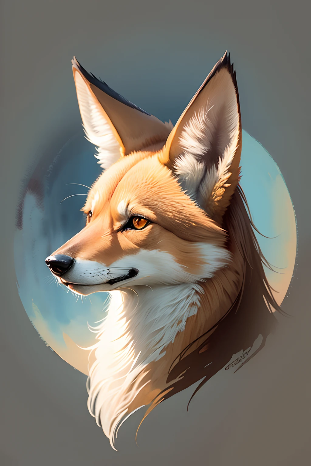 Create 3 images of the Brazilian maned wolf animal focused on the watercolor style
