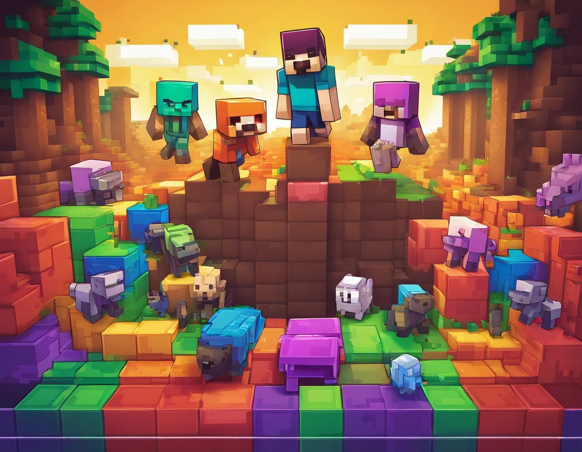 logo server minecraft blocks