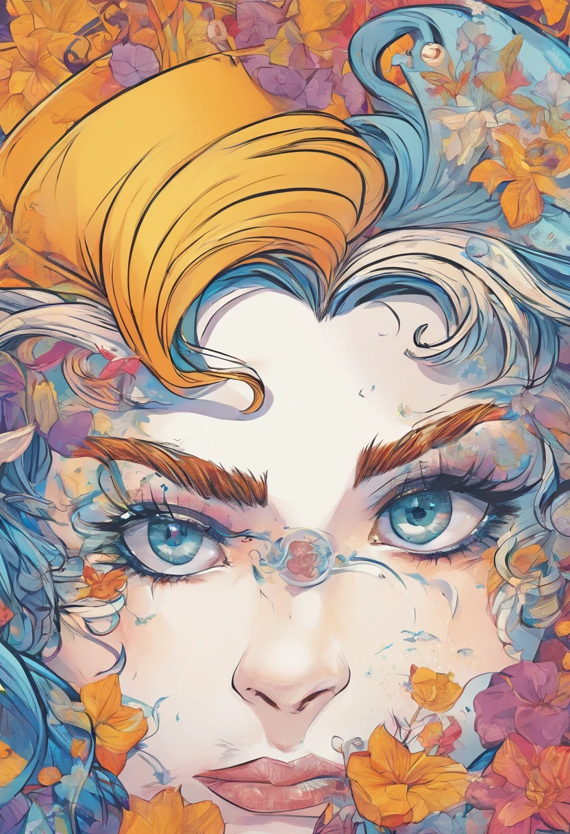 Um retrato estilo anime vetor da branca de neve