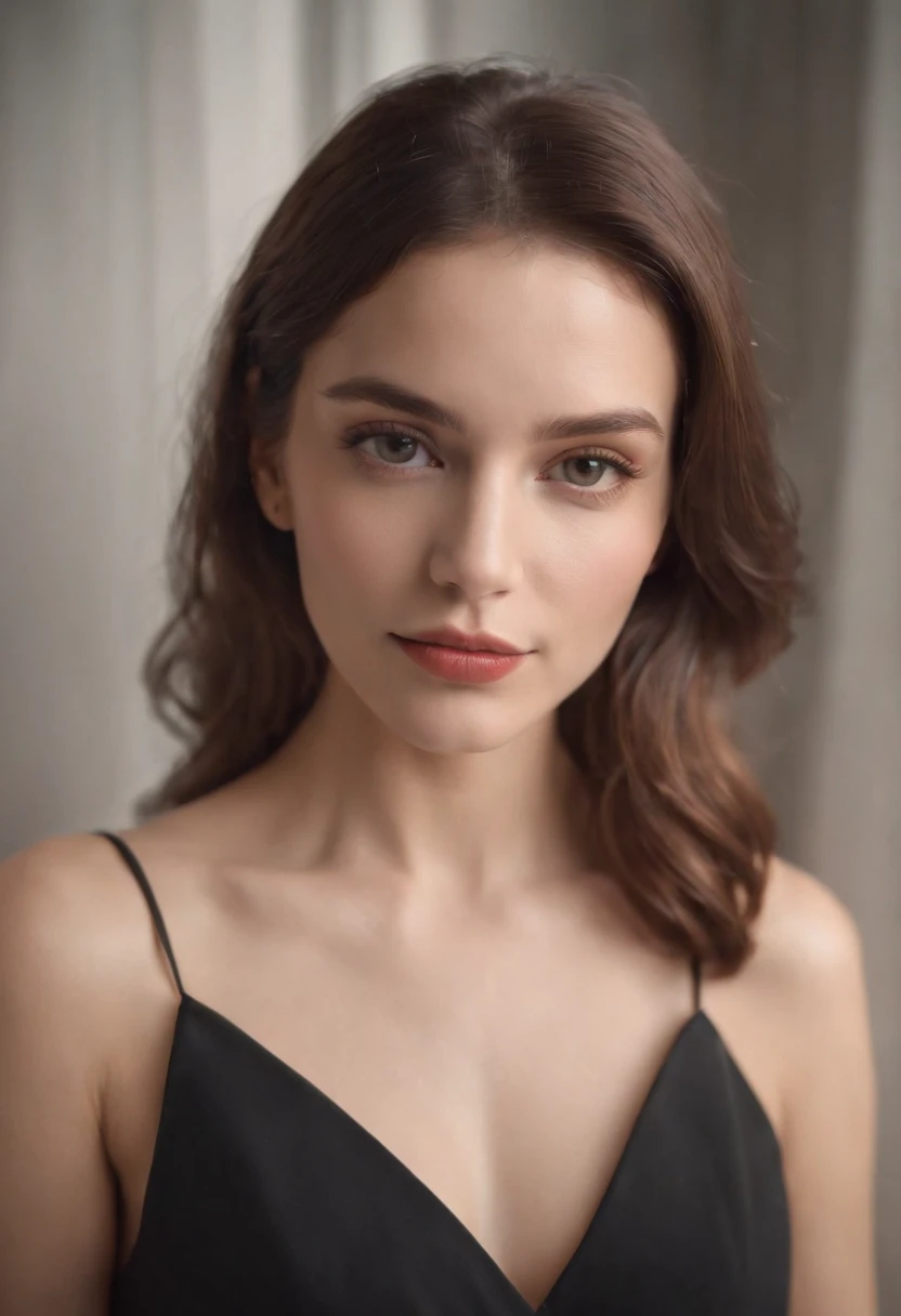 best qualityer, photograph of-realistic, 4K, Beautiful brunette girl, NSFW, greene eyes, full bodyesbian, Lingerie, Perfect and Beautiful Face, smallunderboob, with fair skin,::n_Did, mutations, Ugly hands, Texting,