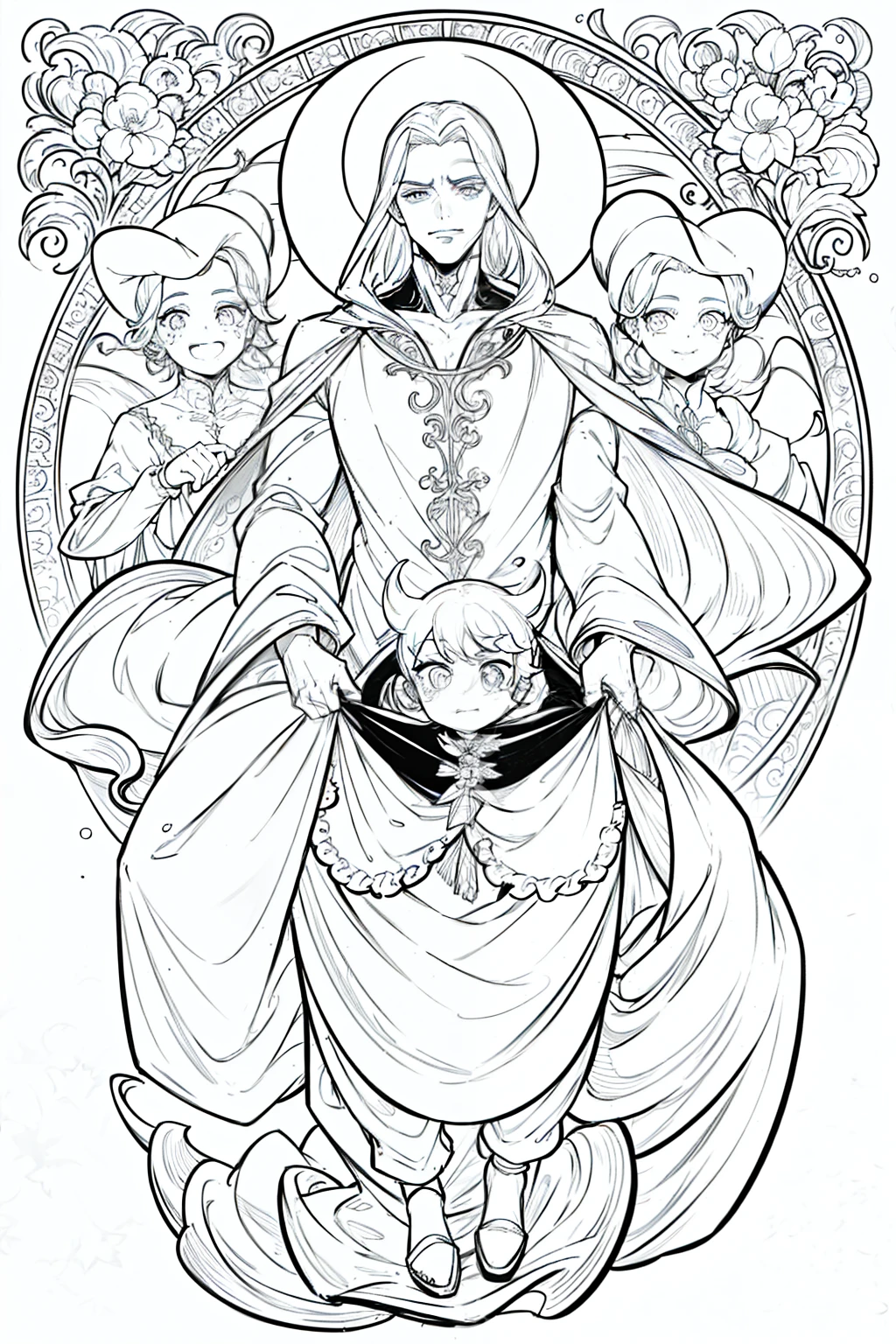 coloring book for kids, homem masculino vampiro, sem sombreamento , Preto e branco, monocromatic, Monochromatic, dentes de vampiro, tudo branco, linhas finas, Branco, Man, homem masculino, Preto e branco, tudo branco, roupas brancas, fundo branco, arte linear,