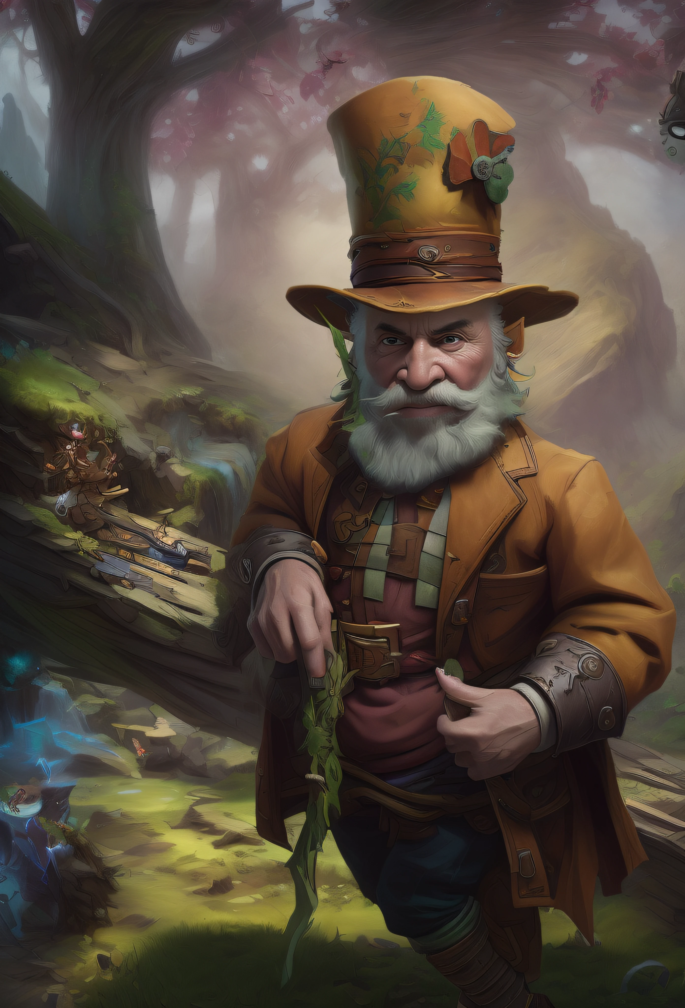 DUENDE DE LA IMAGEN CON UN PUB IRLANDES DE FONDO, EN POSICIONES DIFERENTE, --auto