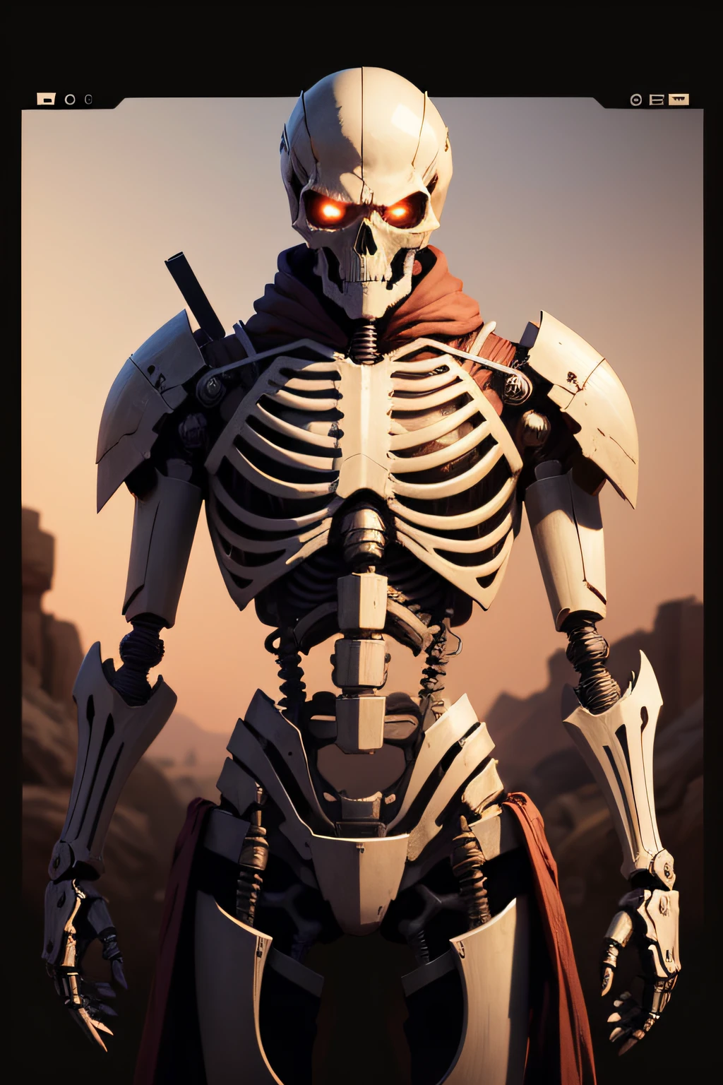 skeleton robot from the video game Kenshi