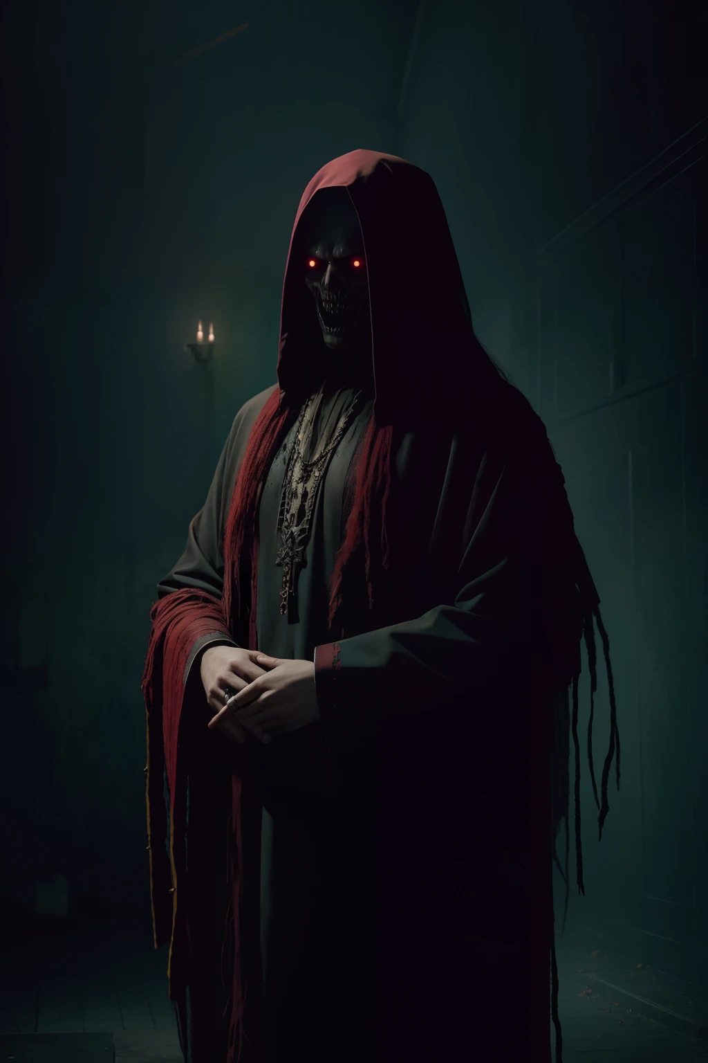 (horror art:1.1), dread, unity 8k wallpaper, ultra detailed, beautiful and aesthetic, masterpiece, best quality,
Religious and superstitious terror,