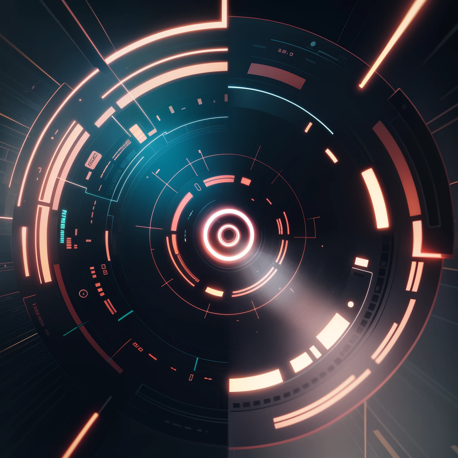 Illustration icons, motion graphics, Futuristic circle, cyber