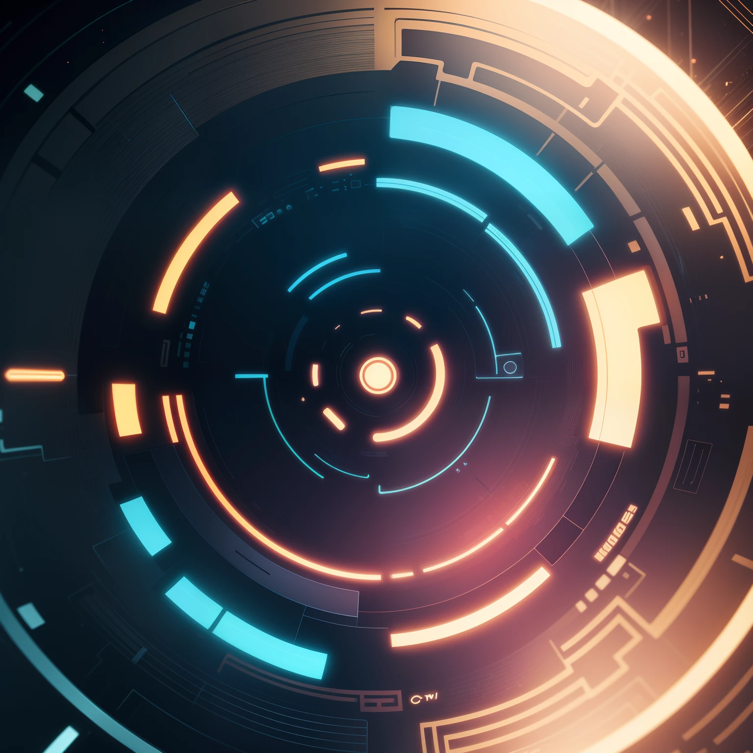 Illustration icons, motion graphics, Futuristic circle, cyber