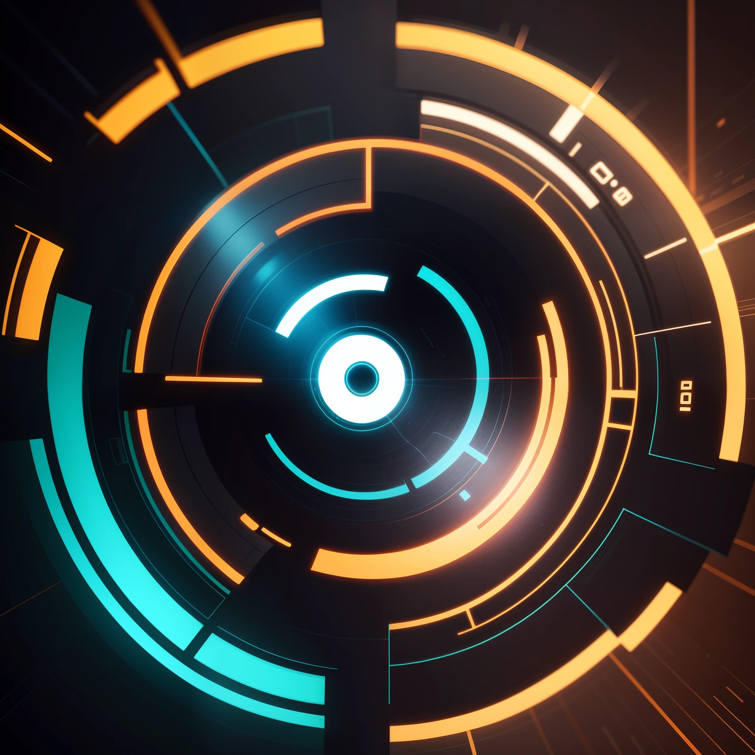 Illustration icons, motion graphics, Futuristic circle, cyber