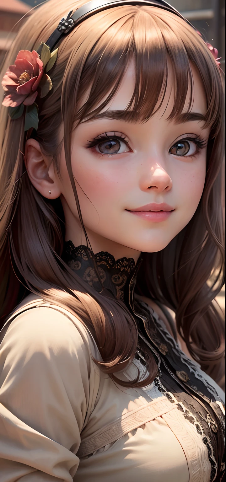 (8K), (Best Quality), (masutepiece:1.2), (Realistic), (Photorealistic:1.37), Ultra-detailed, 1girll, Cute, Smile, Closed mouth, Beautiful detailed eyes, beautiful detailed nose