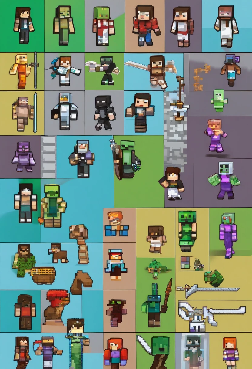 espada Minecraft desenhos animados