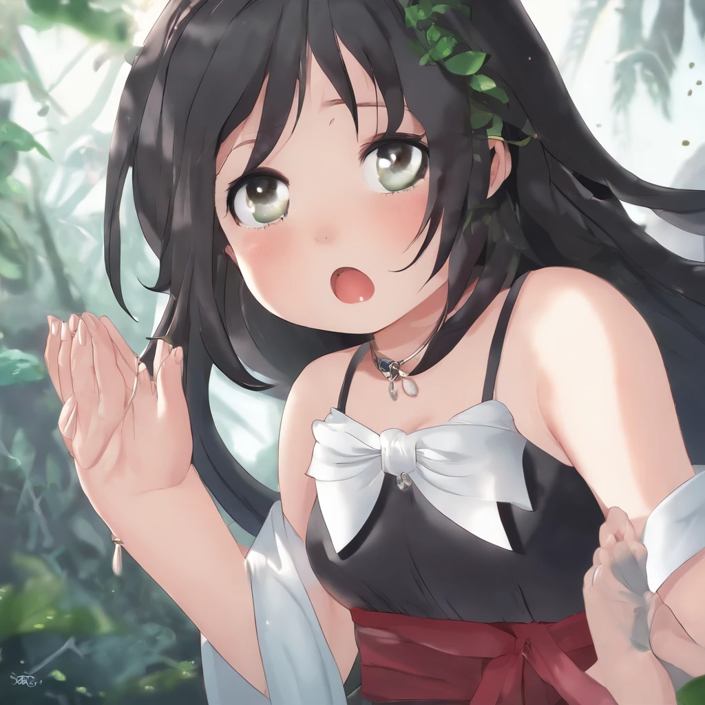 , little girl, small breasts, small_, cervix, , no bra, exhibitionism, rape, twintails, black hair, wide eyed, crying with eyes open, tentacle, large_insertion,