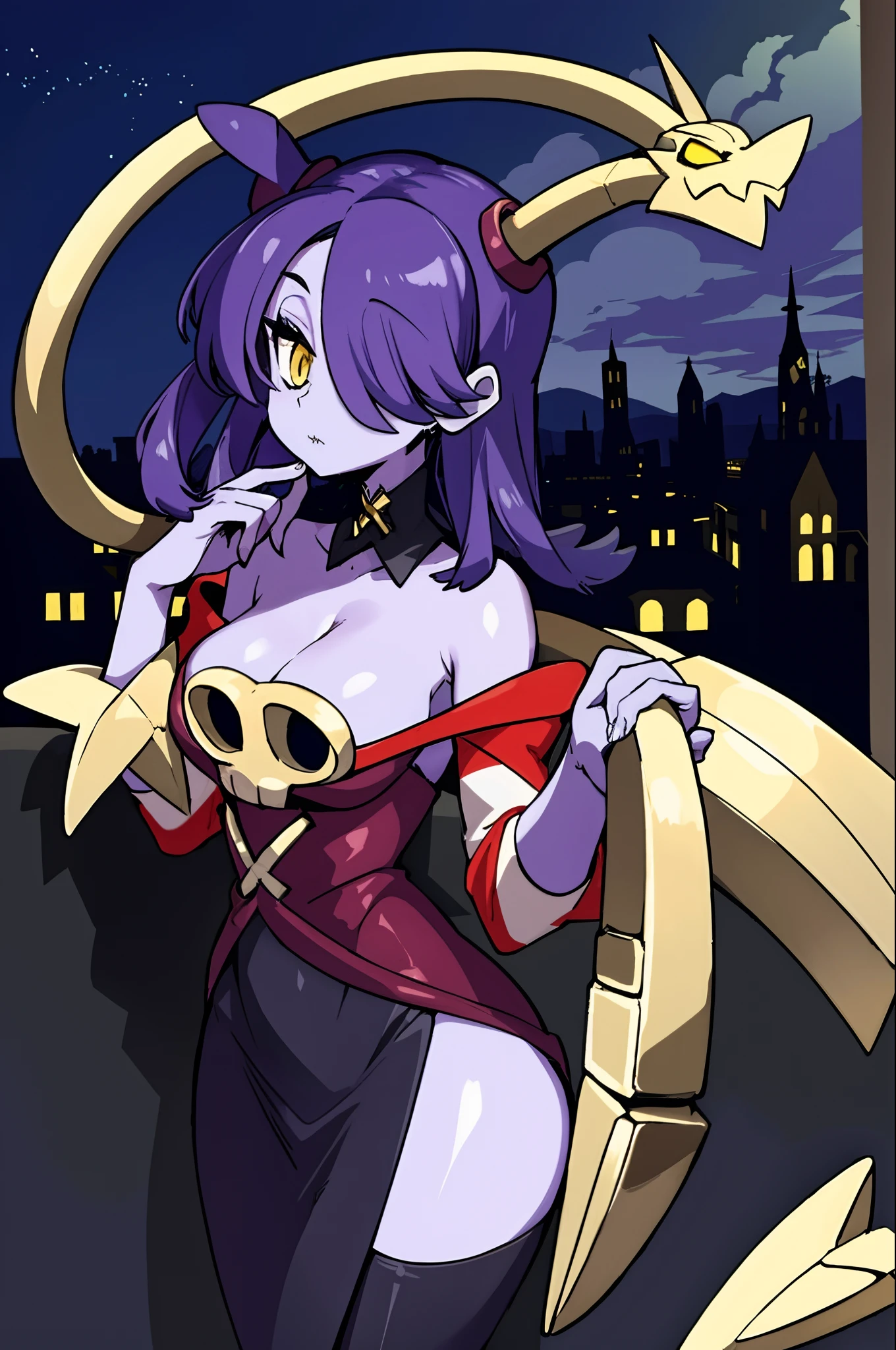 "El misterio de la noche: Squigly en la ciudad bajo la luna.