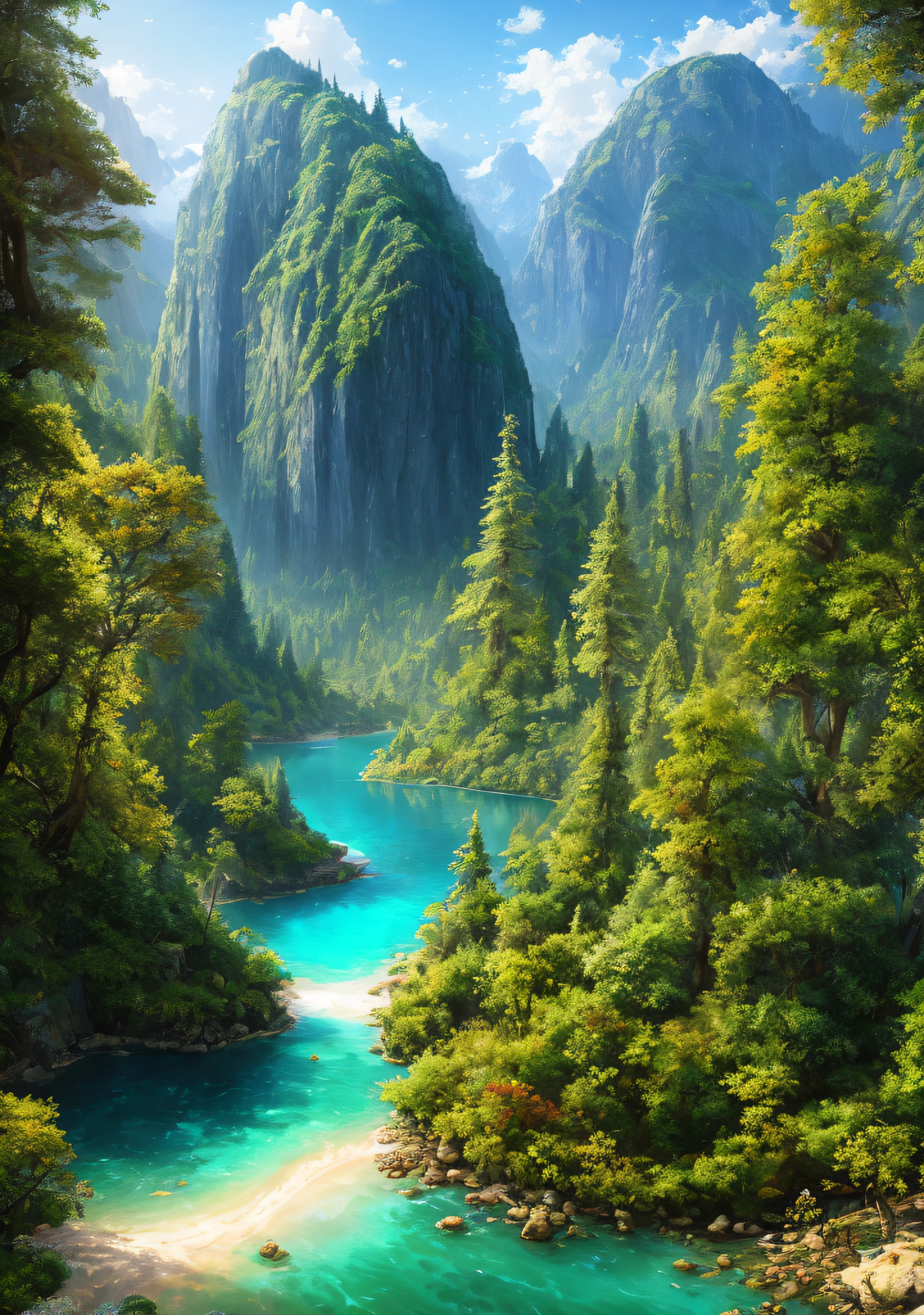 masterpiece, best quality, high quality,extremely detailed CG unity 8k wallpaper, An enchanting and dreamy scene of a sailing boat in fantasy forest, with towering trees, hidden fairy glens, creating a sense of mystique and enchantment, artstation, intricate, trending, award winning photography, Bokeh, Depth of Field, HDR, bloom, Chromatic Aberration ,Photorealistic,extremely detailed, trending on artstation, trending on CGsociety, Intricate, High Detail, dramatic, art by midjourney
