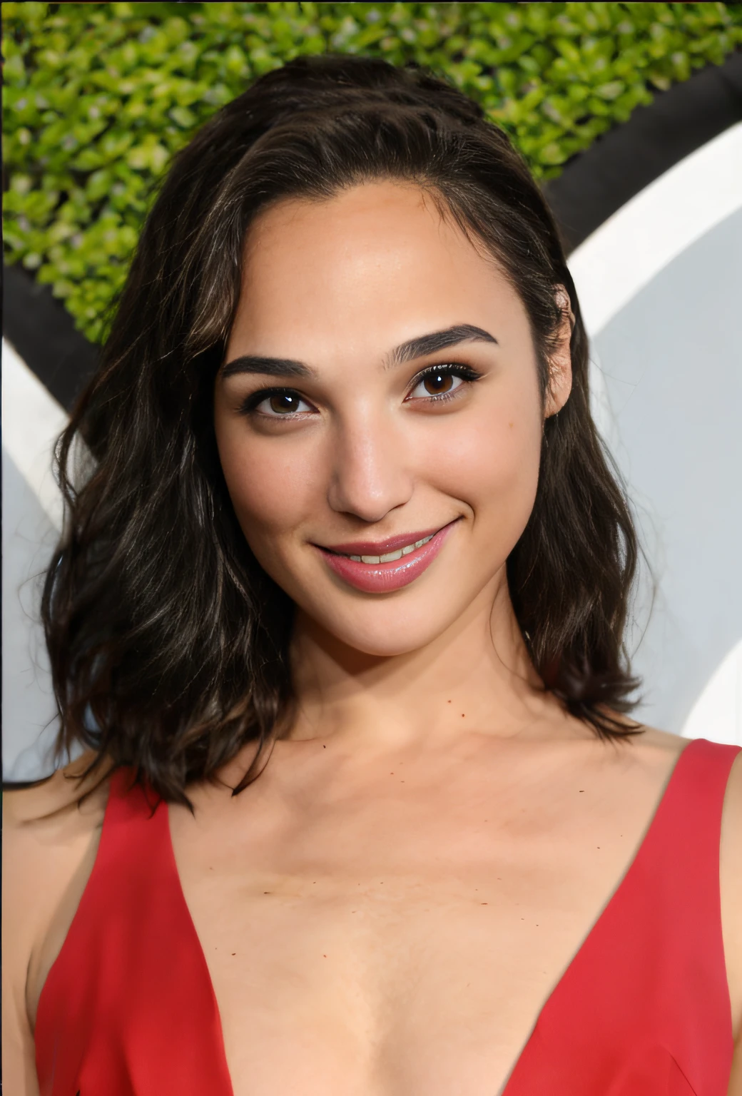 close up de uma mulher sorrindo, Retrato de Gal Gadot,