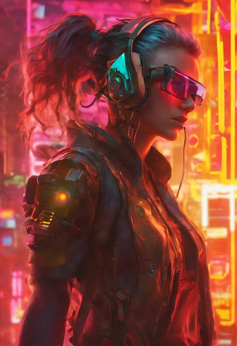(highly detailed: 1.2), (canon EOS R6 best quality: 1.2), (8k: 1.0), (emb-rrf-low: 1.0), (lots of large black tattoos on cybernetic head open in the middle showing the inside, detailed face, hyper detailed eyes and wearing hi-tech sunglasses with holographic display 1.2), sharp focus (awarded photo: 1.2), (subsurface scatter: 1.2), (subsurface scatter: 1.2). 1.1) (a beautiful ultra-detailed cyborg: 1.2), ( hyper-detailed hair: 1.2), (wonderful body: 1.2), (full body: 1.2), (dynamic stance :1.2), neon glow, (detailed cybernetic eyes:1.1), close-up (hyperrealistic:1.2), rpg, CyberPunk 2077 style, dramatic lighting, (highly detailed futuristic cityscape:1.2), (sci-fi: 1.2). 1.2), professional portrait photography, by wlop greg rutkowski jeffrey simpson alphonse mucha