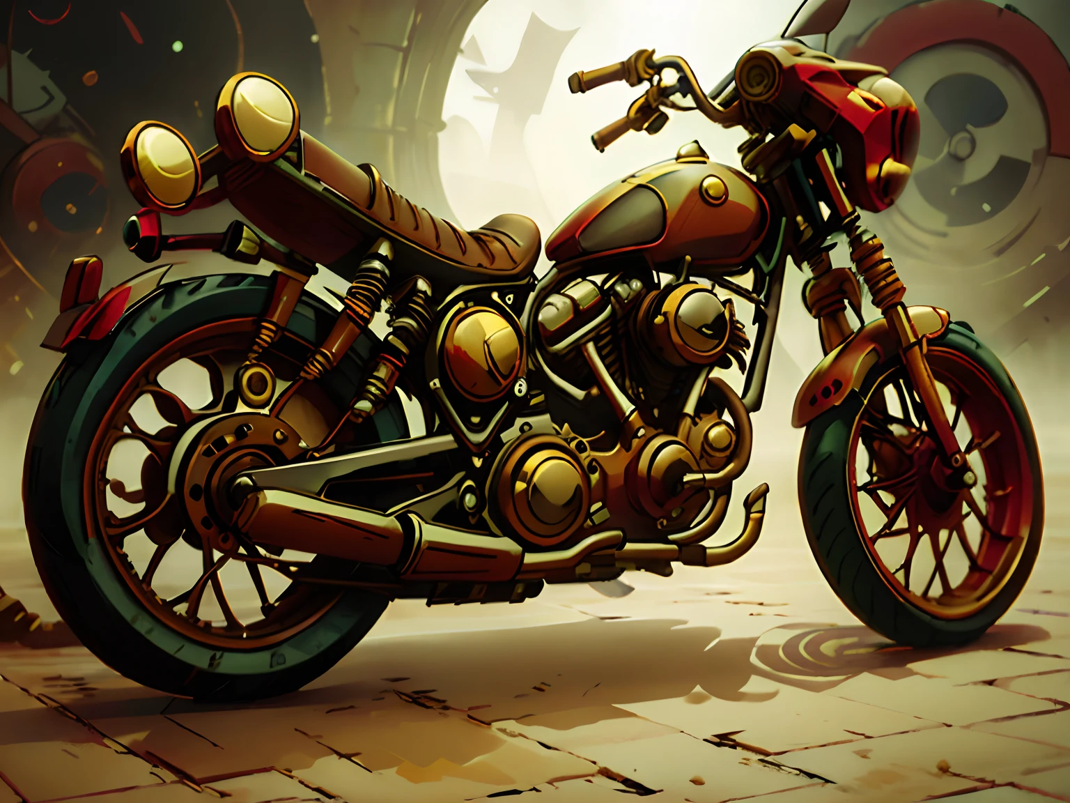 CogPunkAI Motocicleta ,Cores 32 k,detalhes