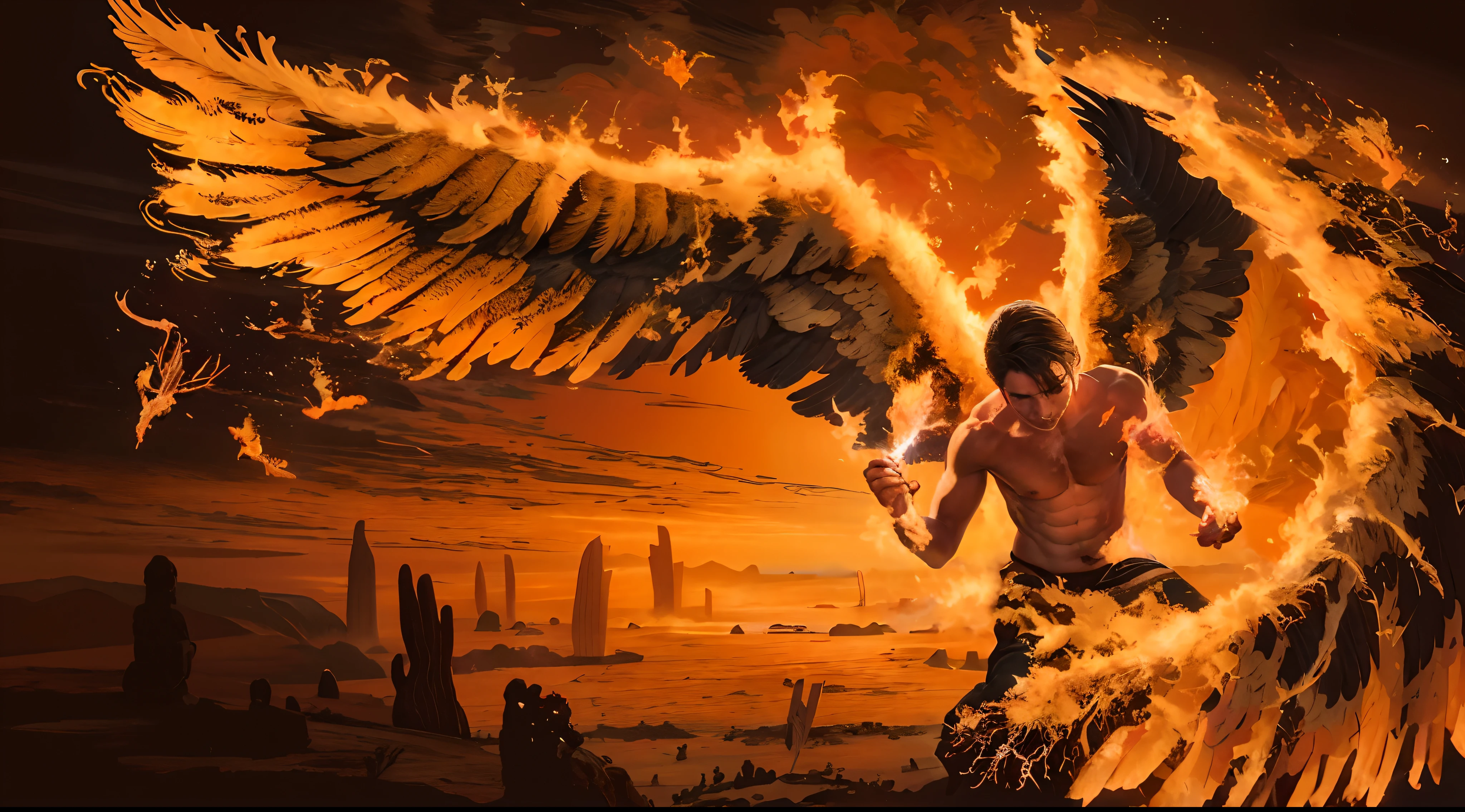 asas de um homem com um fogo nas costas, Anjo no inferno, com asas douradas ardentes de chama, com asas douradas ardentes, phoenix rising from the ashes, para compreender o inferno ou ir angelical, phoenix in fire, para compreender o inferno ou voar angelical, asas em chamas, phoenix rising, ''wallpaper of a phoenix, ''wallpaper of a phoenix resting