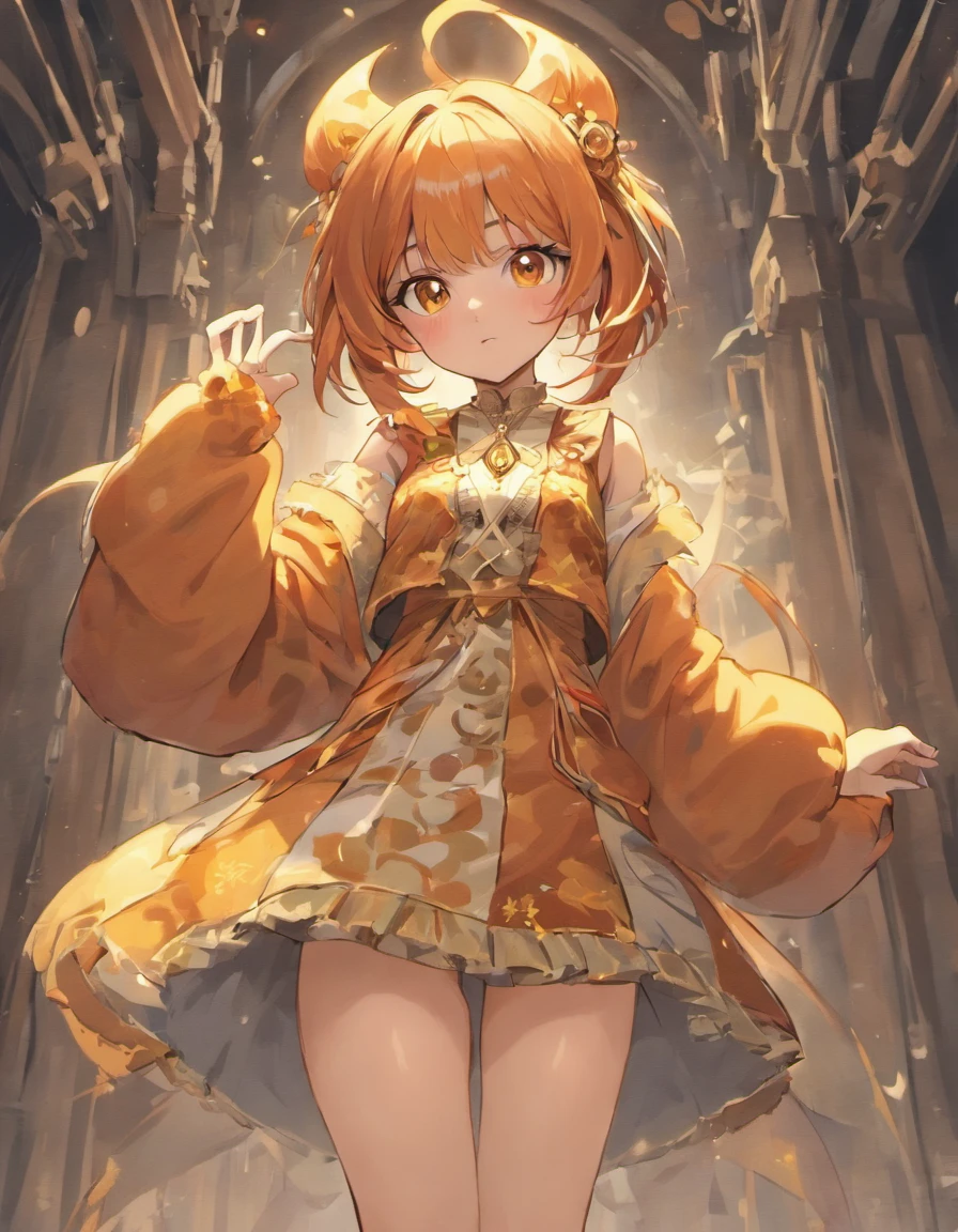 A vixen woman, her fur is black and orange, her eyes are yellow, wearing formal clothing that covers her entire body