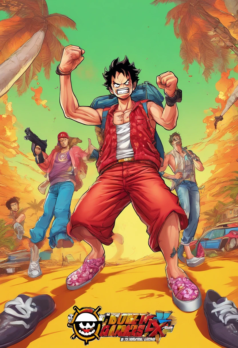hyperrealistic), (illustration), (high resolution), (8K), (extremely detailed), (best illustration), Luffy, one piece, gear 5