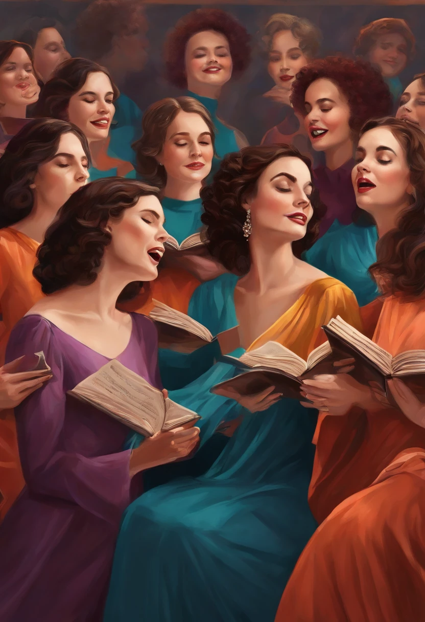 Illustration of a choir