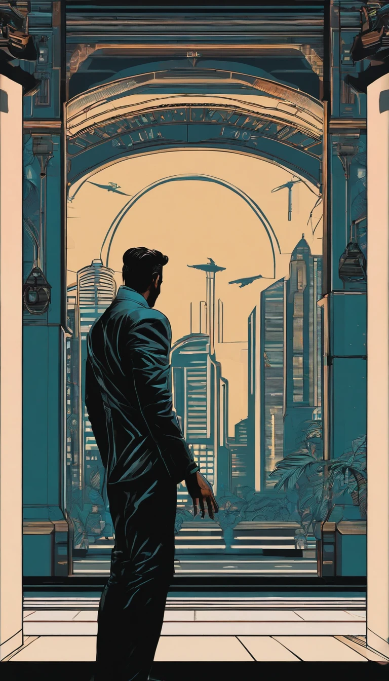 cyberpunk, um homem junto com a Panam Palmer