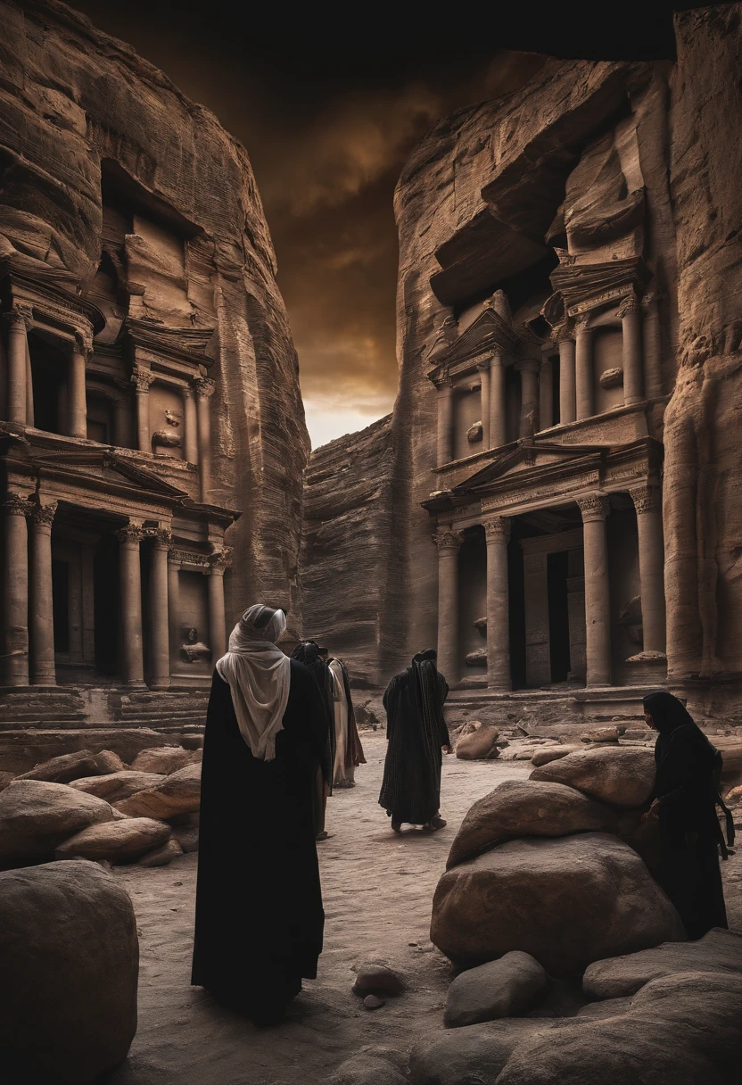 An image depicting the envious and toxic people in Jordan's life, showing them in a dark manner or with hostile expressions.