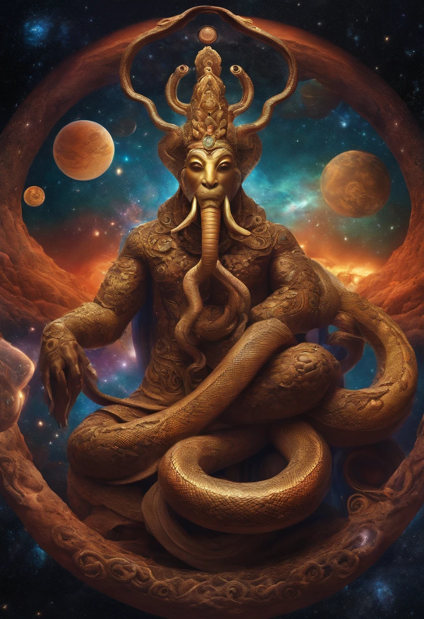 Cosmic god with the appearance of a snake