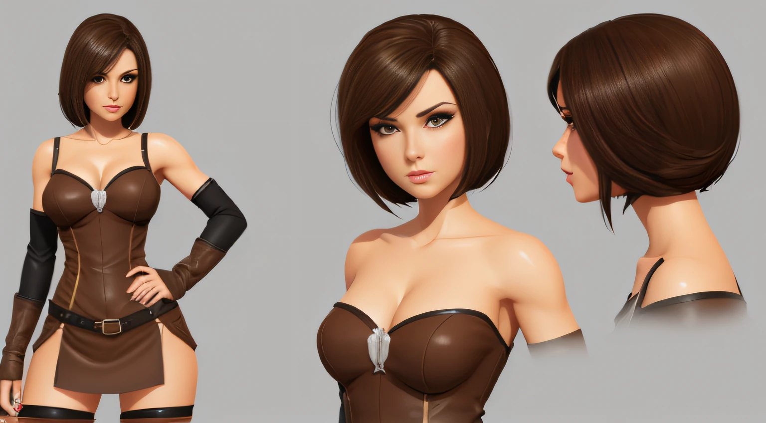 Female character design brunette