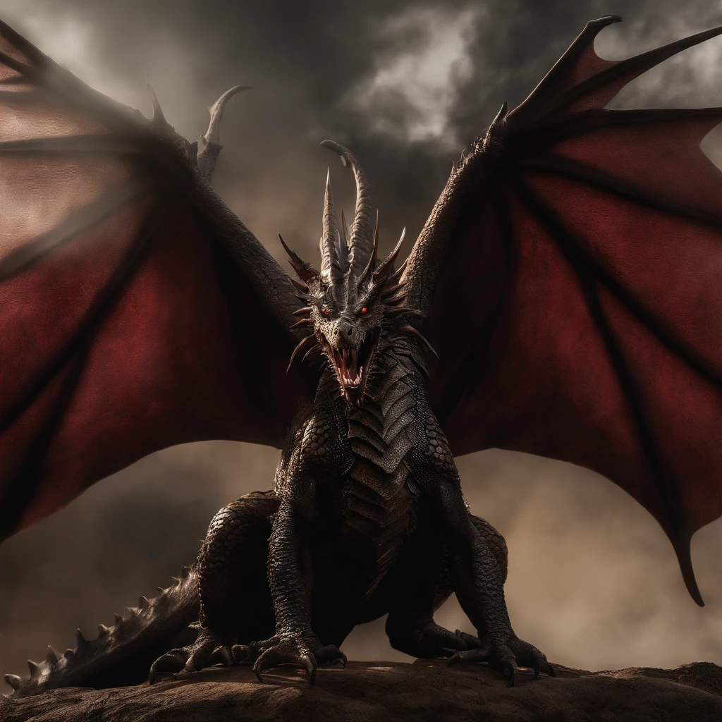 Tenryu Dourado,Rough red eyes,Close-up release of fire blood from the nose,Chest scales,alta qualidade,8k,muitos detalhes,Alface de fogo,Infelizmente,4 pernas,Garras manchadas,Ouro,Perigos,fires,dentes pontiagudos,big dragon,imensidade,Threatening,imponente