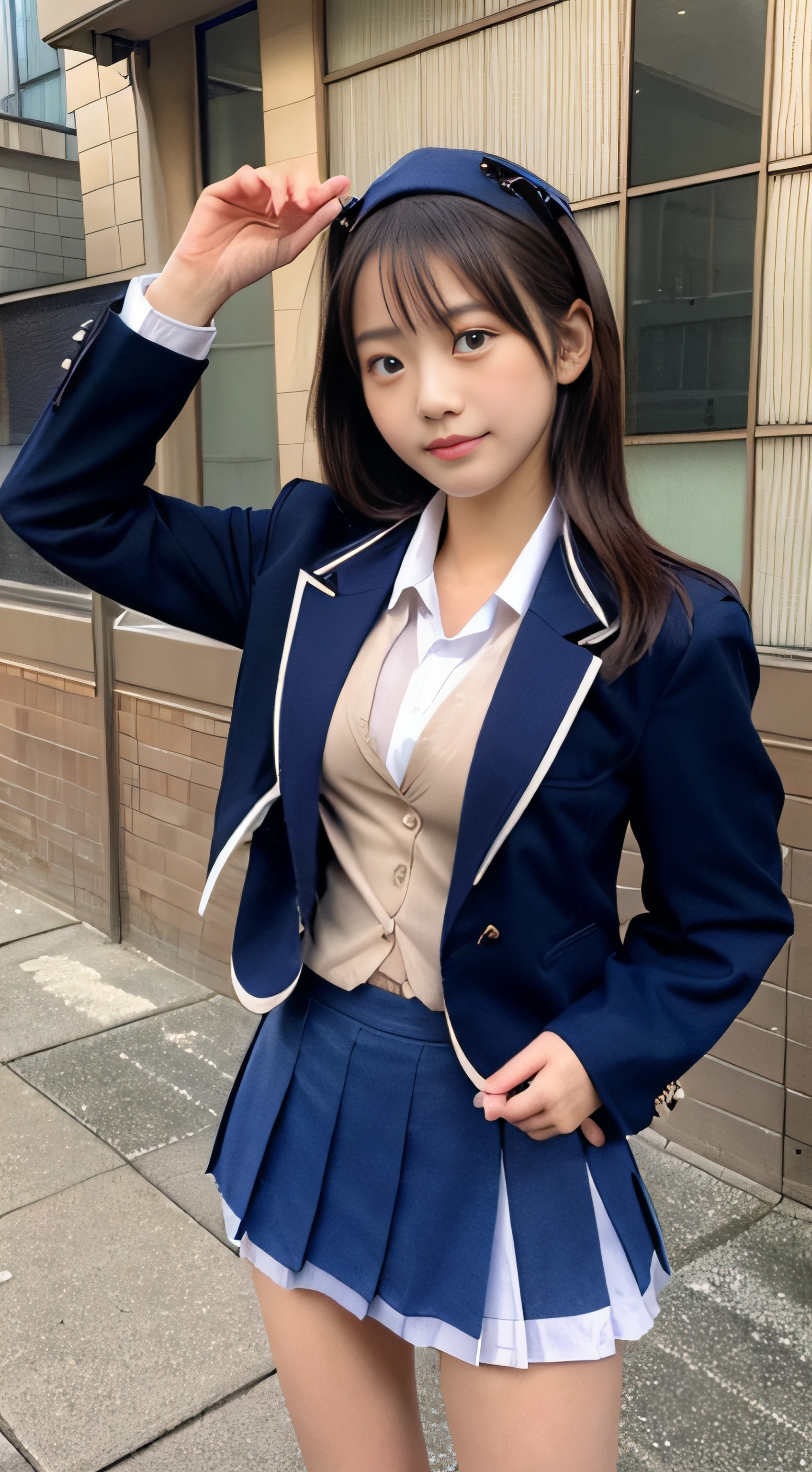 (Cute Japanese Girls), Sexy 18 year old girl, (The cutest faces), Thin chest, Thin thighs, short hair, On the bed, (((school uniform))), ((model like sexy pose)), (expression in orgasm), ((lying on)),