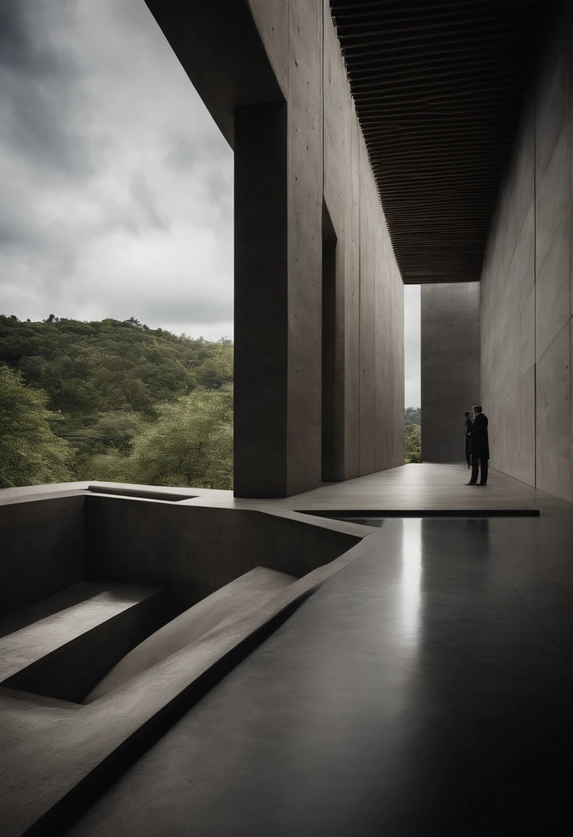 tadao ando concrete architecture realistic