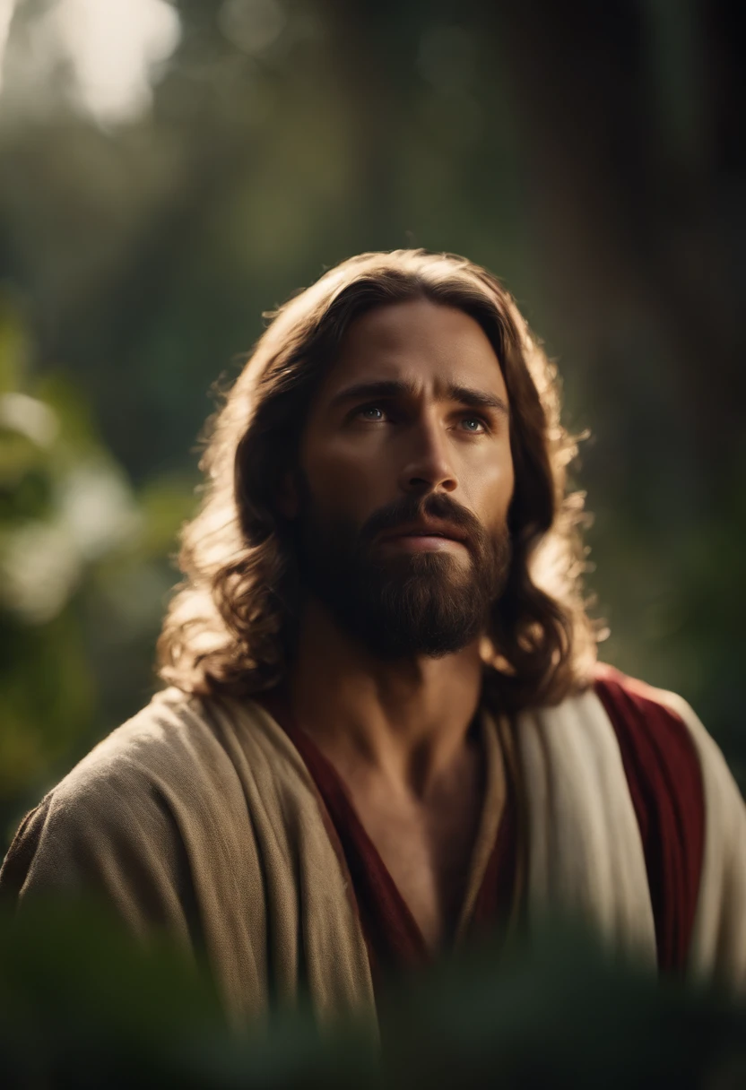 Portrait of jesus in paradise