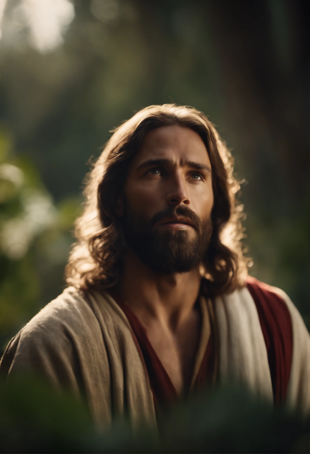 Portrait of jesus in paradise