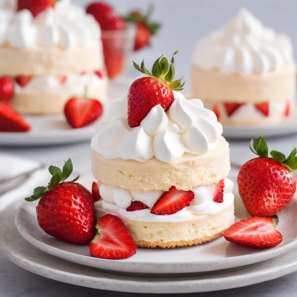 Strawberry Shortcake, ​masterpiece,top-quality,professional photograpy,detail portrayal,8K,the background is white
