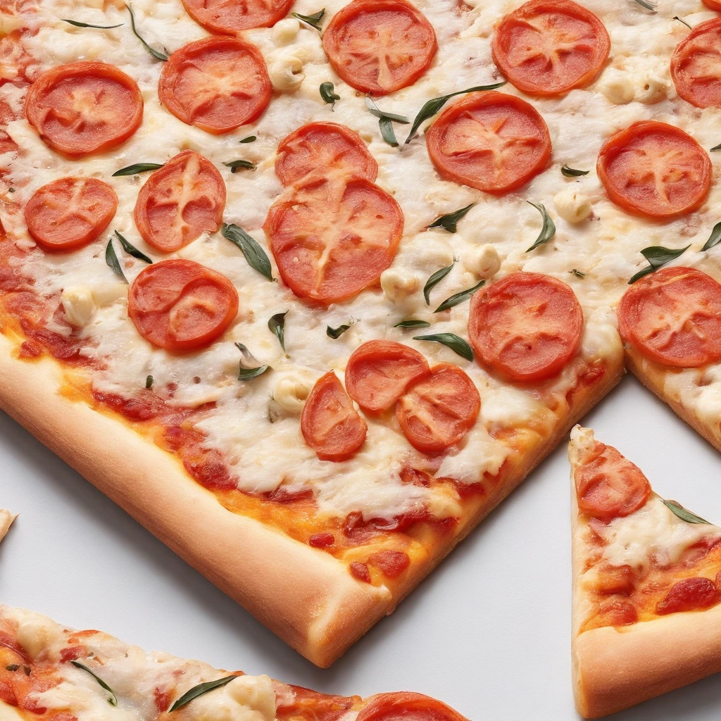 pizza, 1 piece,masterpiece,top-quality,professional photograpy,detail portrayal,8K,the background is white